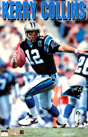 Kerry Collins "Panther Action" Carolina Panthers NFL Action Poster - Starline 1995