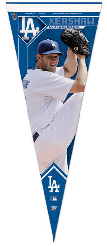 Clayton Kershaw "Ace" LA Dodgers Premium Felt Collector's Pennant - Wincraft