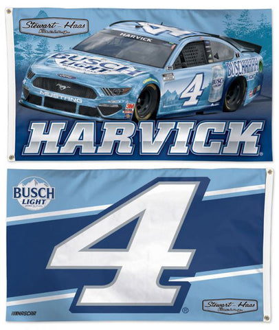 Kevin Harvick NASCAR #4 Ford Mustang Busch Light Huge 3' x 5' 2-Sided DELUXE Banner FLAG - Wincraft 2021