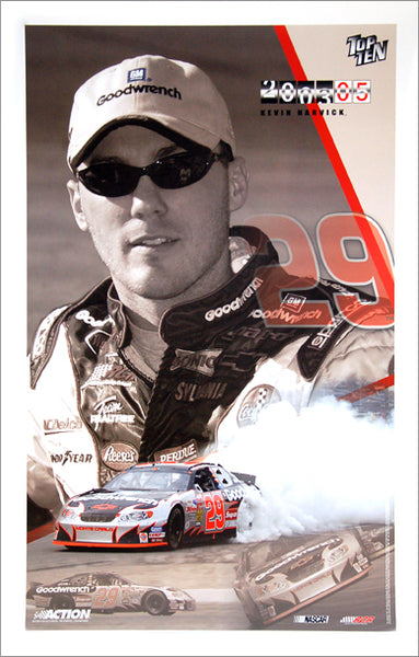 Kevin Harvick "Top Ten 2003" #29 Chevy Monte Carlo Official NASCAR Racing Poster - Action Collectables