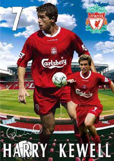 Harry Kewell "Anfield Action" Liverpool FC Poster - GB 2003