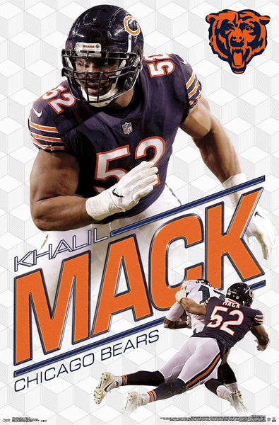 Khalil Mack "Crusher" Chicago Bears NFL Quarterback Action Poster - Trends 2019