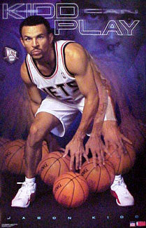 Jason Kidd "Freestyle" New Jersey Nets NBA Action Poster - Starline 2001