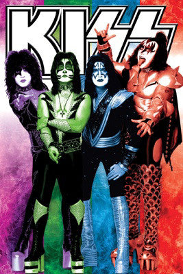 Kiss "Colors" Rock Band Music Group Poster - Aquarius Images