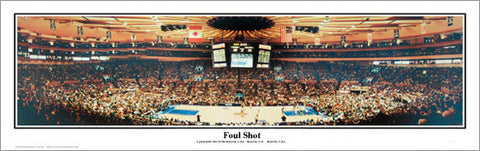 New York Knicks "Foul Shot" (1992) Panoramic Poster Print - Everlasting Images