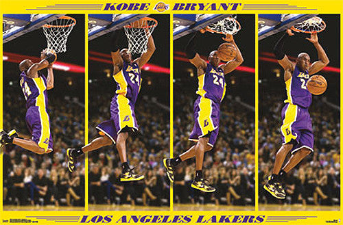 Kobe Bryant "Stop-Action Slam" L.A. Lakers Official NBA Basketball Poster