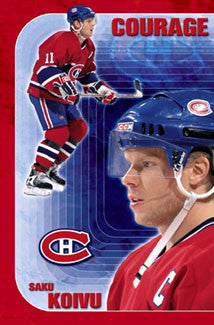 Saku Koivu "Courage" Montreal Canadiens Poster - Costacos 2002