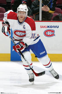 Saku Koivu "Superstar" Montreal Canadiens Poster - Costacos 2007