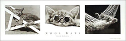 Kool Kats by David McEnery Black-and-White Cat Photography Triptych Poster - GDF 2003