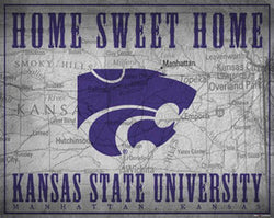 Kansas State Wildcats "Home Sweet Home" Poster Print - ProGraphs Inc.