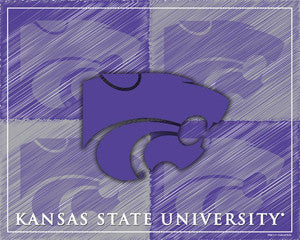 Kansas State Wildcats "Pop Art" NCAA Team Logo Poster Print - ProGraphs Inc.
