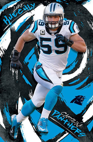 Luke Kuechly "Whirlwind" Carolina Panthers Superstar Linebacker NFL Poster - Trends 2016