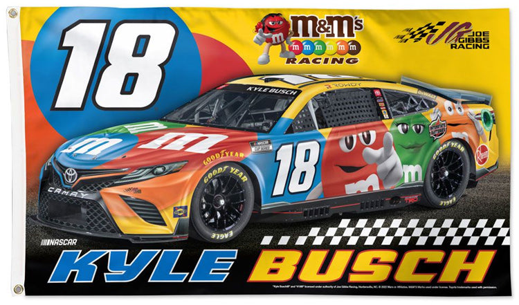 Kyle Busch M&Ms #18 Official NASCAR Deluxe-Edition 3'x5