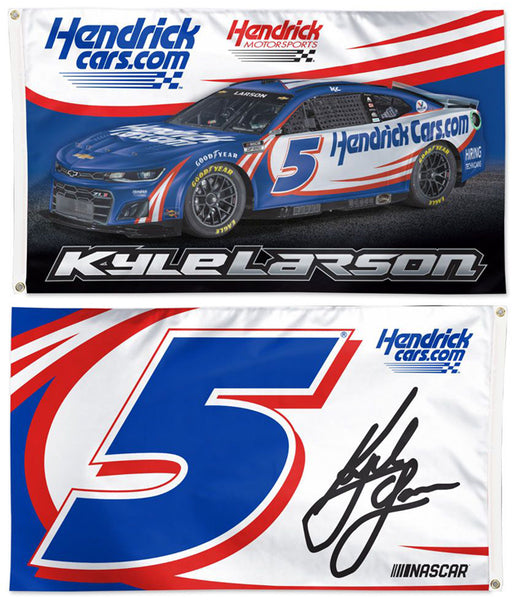 Kyle Larson NASCAR HendrickCars #5 HUGE 2-Sided 3'x5' Deluxe-Edition FLAG - Wincraft 2022