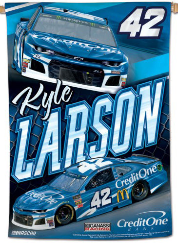 Kyle Larson NASCAR Credit One #42 (2019) Premium 28x40 WALL BANNER - Wincraft Inc.