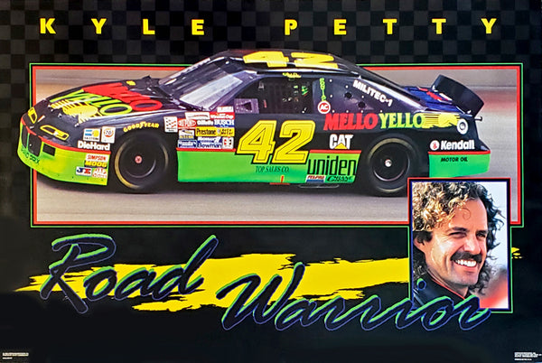 Kyle Petty "Road Warrior" Classic NASCAR Vintage Original Racing Superstar Poster - Costacos Brothers 1994