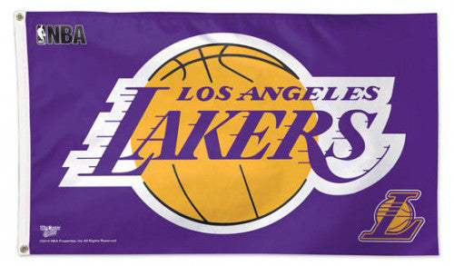Los Angeles Lakers NBA Basketball Official 3'x5' Deluxe-Edition Team Flag - Wincraft Inc.