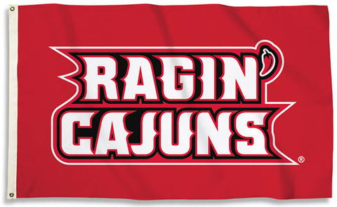 Louisiana-Lafayette Ragin' Cajuns Official NCAA Team 3'x5' FLAG - BSI Products Inc.