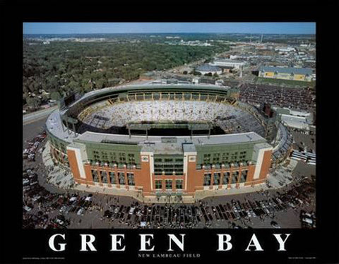 Green Bay Packers "New Lambeau Field" Premium Poster Print - Aerial Views 2004