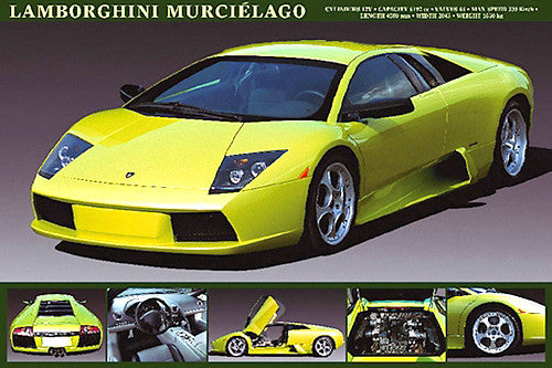 Lamborghini Murcielago "Autophile Profile" Car Poster - Eurographics