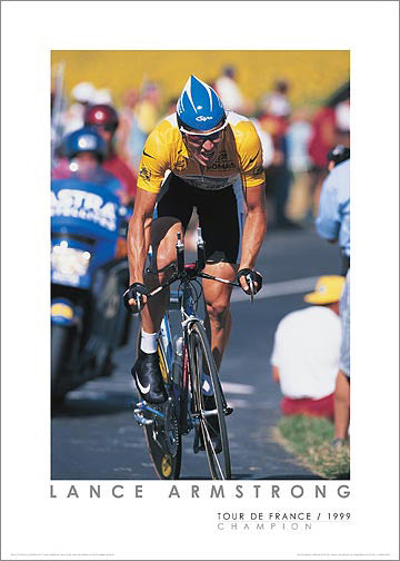 Lance Armstrong "Champion 1999" Tour de France Premium Poster Print - Graham Watson