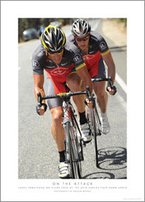 Lance Armstrong "On The Attack" Tour Down Under Cycling Premium Poster Print - Graham Watson 2010