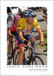 Lance Armstrong "Climbing Forclaz" (2004) Tour de France Cycling Premium Poster Print - Graham Watson