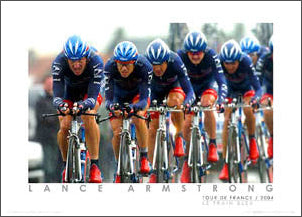 Lance Armstrong "le Train Bleu" (2004) Cycling Poster - Graham Watson