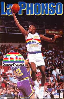 LaPhonso Ellis "Drive" Denver Nuggets NBA Action Poster - Starline 1993