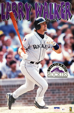 Larry Walker "Slugger" Colorado Rockies MLB Baseball Action Poster - Starline 1998