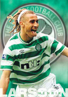 Henrik Larsson "Celtic Pride" Glasgow Celtic FC Poster - GB 2000