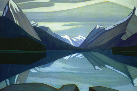 Maligne Lake, Jasper Park Canadian Wilderness Art (1924) by Lawren Harris Group of Seven Poster Print - Eurographics Inc.