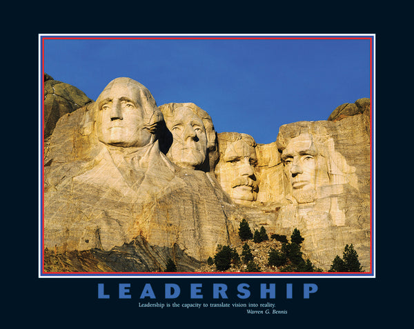 Mount Rushmore "Leadership" Inspirational Motivational Americana Poster - Eurographics Inc.
