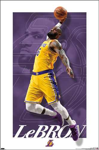 LeBron James #6 Classic Los Angeles Lakers Official NBA Poster - Cos –  Sports Poster Warehouse
