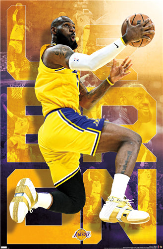 LeBron James "Showtime 6" Los Angeles Lakers Official NBA Poster - Costacos 2022