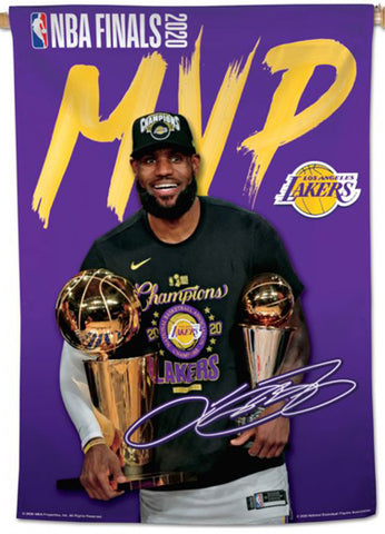 LeBron James 2020 NBA Championship Finals MVP Los Angeles Lakers Official 28x40 Wall Banner - Wincraft Inc.