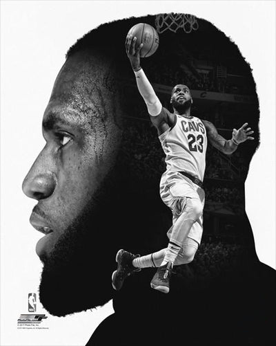 LeBron James "Pro File" Cleveland Cavaliers Premium Black-and-White Classic Poster Print - Photofile Inc.