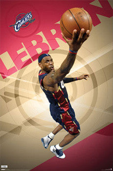 LeBron James "In the Zone" Cleveland Cavaliers Poster - Costacos 2009