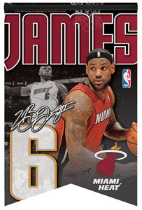 LeBron James "Miami #6" Premium Felt Banner - Wincraft 2011