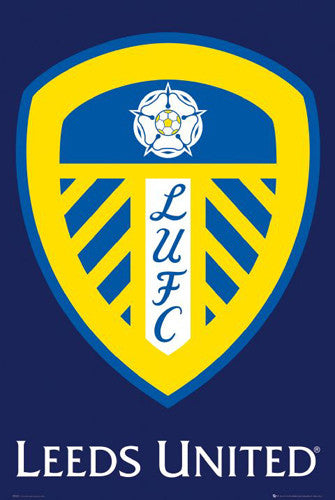 Leeds United FC Official EPL Team Logo Crest Poster - GB Eye (UK)