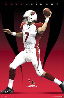 Matt Leinart "Young Gun" Arizona Cardinals NFL Football Action Poster - Costacos 2006