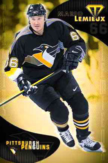 Mario Lemieux "Diamond" Pittsburgh Penguins NHL Action Poster - Costacos 2001