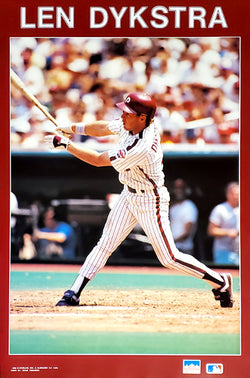 Lenny Dykstra "Nails" Philadelphia Phillies MLB Action Poster - Starline 1990