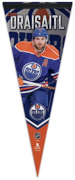 Leon Draisaitl Superstar Series Edmonton Oilers Premium Felt Collector's Pennant - Wincraft 2023
