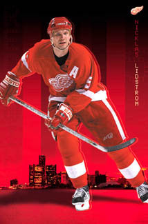 Nicklas Lidstrom "Big D" Detroit Red Wings Poster - Costacos Sports 2002