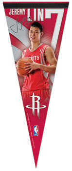 Jeremy Lin "Rocket Launch" Houston Rockets Premium Felt Collectors Pennant - Wincraft