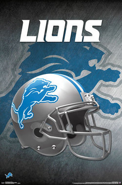 Detroit Lions Official NFL Football Team Helmet LOGO Poster - Trends International
