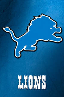 Detroit Lions "Lions Blue" Official NFL Team Logo Poster - Costacos Sports