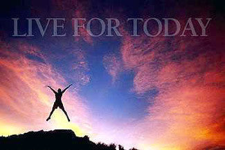 Jump for Joy "Live For Today" Motivational Poster - Image Source