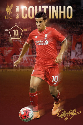 Philippe Coutinho "Signature Series" Liverpool FC Official EPL Soccer Poster - GB Eye 2015/16